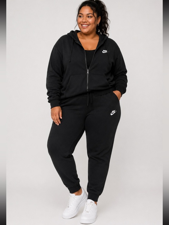 Nike Other - #562 Nike Club Fleece Matching Set 3X Black Hoodie + NWT Joggers Plus